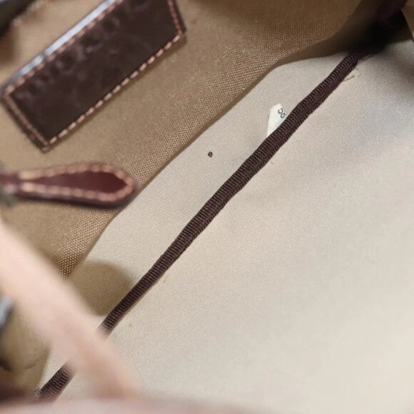 PRADA Shoulder Bag Canvas Brown Gold Auth - Picture 12 of 16